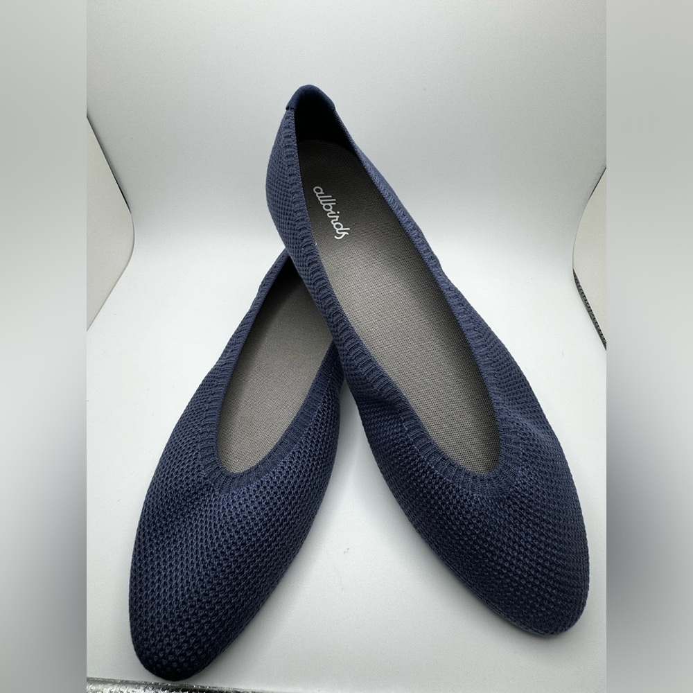 Allbirds Blue Tree Breezer Point Ballet Flats, Hazy Indigo Blue, Size 9 - Picture 3 of 8